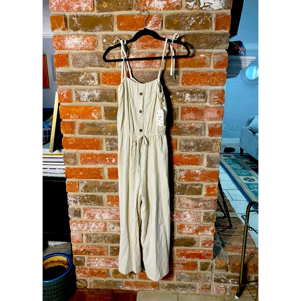 Paper crane from Anthropology NWT jumpsuit Linen